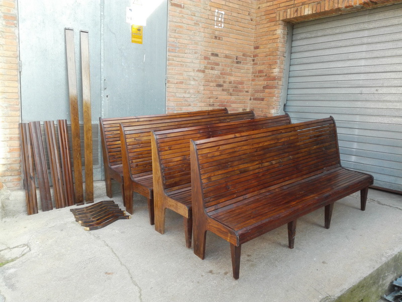 banco doble-individual+reposabrazos madera 45.5-109.5x220x60-131 (64eu.) 2u o 4u